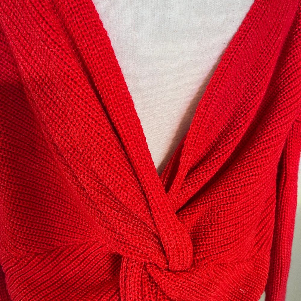 PPLA Ribbed Rio Knit Twist Back Sweater Size M - Picture 4 of 7